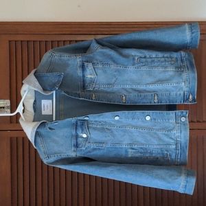 Denim hoodie jacket